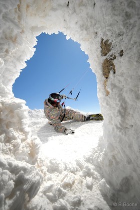 fabio ingrosso - snowkite en Grece - kaimaktsalan