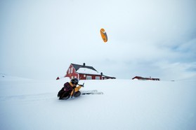Pascal Joubert-snowkite en Norvege 2006