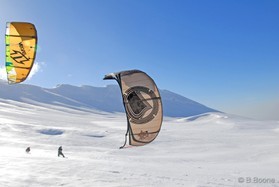 Romain Luppi - Fabio Ingrosso - snowkite au Liban