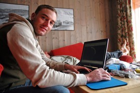 Ralf Groesel-snowkite en Norvege 2006