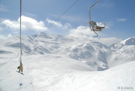 snowkite en Slovénie -Vogel
