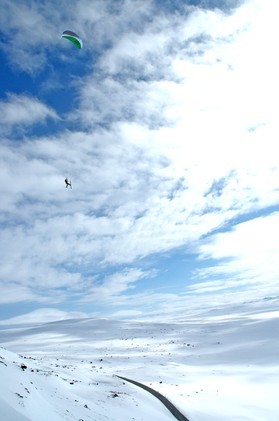 Pascal Joubert-snowkite en Norvege 2006