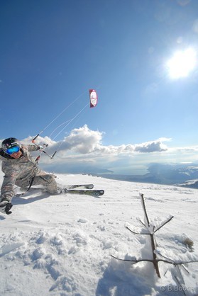 fabio ingrosso - snowkite en Grece - kaimaktsalan