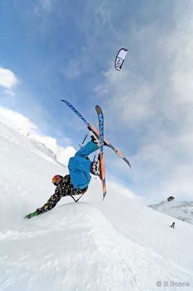 Fabio Ingrosso - Bernina pass - snowkite en Suisse