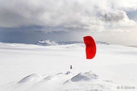 Jérome Josserand - snowkite en Islande