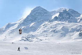 Romain Luppi - Bernina pass - snowkite en Suisse