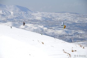 Johann Civel - Fabio Ingrosso - Romain Luppi - snowkite au Liban