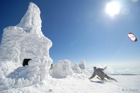 fabio ingrosso - snowkite en Grece - kaimaktsalan