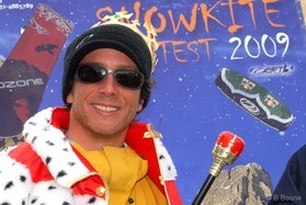 Cortina snowkite contest 2009 passo Giau Italy