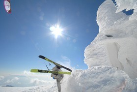 fabio ingrosso - snowkite en Grece - kaimaktsalan