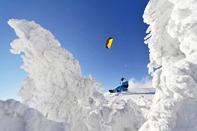 Johann Civel - Snowkite en Bosnie - Jahorina