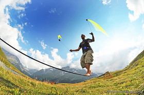 slackline - Lac du Pontet  (La Grave 05)