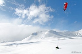 Johann Civel - snowkite a Gudauri - Georgie