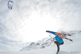 Fabio Ingrosso - Bernina pass - snowkite en Suisse