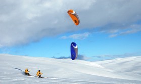 Fabio Ingrosso et P.Joubert-snowkite en Norvege 2006