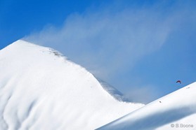 Johann Civel - snowkite a Gudauri - Georgie