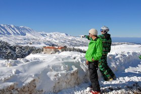 Johann Civel et Romain Luppi - snowkite au Liban