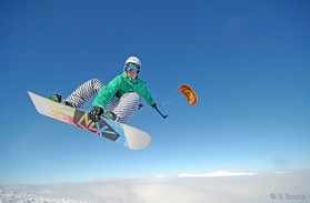 Romain Luppi - snowkite en Macedonia - Popova Shapka