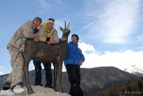 snowkite en Slovénie -Vogel - fabio Ingrosso (ch) - mathieu Blanchard (fr) - johann Civel (fr)