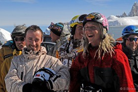 Cortina snowkite contest 2009 passo Giau Italy
