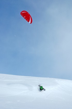 Matt Blanchard-snowkite en Norvege 2006