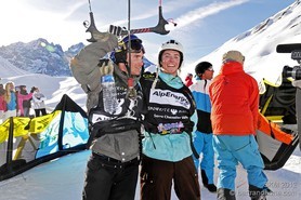 Rémi Meum et Andreas Toverud - Snowkite Masters 2012 - col du Lautaret (05) France