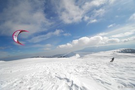 fabio ingrosso - snowkite en Grece - kaimaktsalan