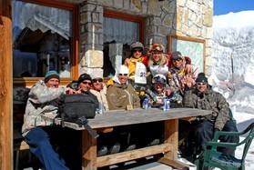 Cortina snowkite contest 2009 passo Giau Italy