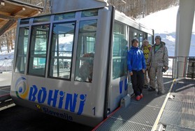 snowkite en Slovénie -Vogel - fabio Ingrosso (ch) - mathieu Blanchard (fr) - johann Civel (fr)