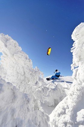 Johann Civel - Snowkite en Bosnie - Jahorina