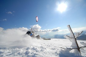 fabio ingrosso - snowkite en Grece - kaimaktsalan