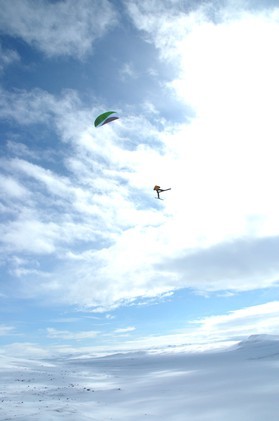 Pascal Joubert-snowkite en Norvege 2006