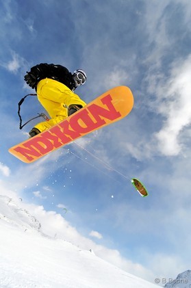 Goody Gaudard - Bernina pass - snowkite en Suisse