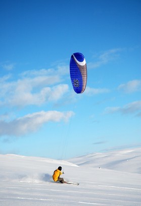 Pascal Joubert-snowkite en Norvege 2006