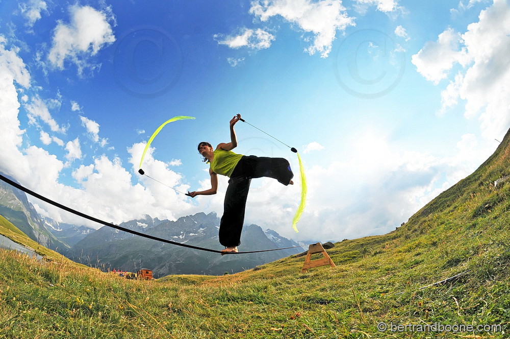 slackline - Lac du Pontet  (La Grave 05)