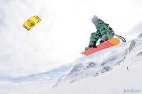 Romain Luppi - Bernina pass - snowkite en Suisse