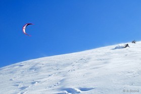 fabio ingrosso - snowkite en Grece - kaimaktsalan