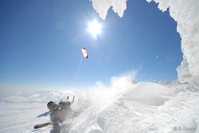 fabio ingrosso - snowkite en Grece - kaimaktsalan