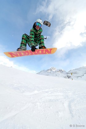 Romain Luppi - Bernina pass - snowkite en Suisse