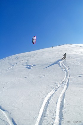 fabio ingrosso - snowkite en Grece - kaimaktsalan