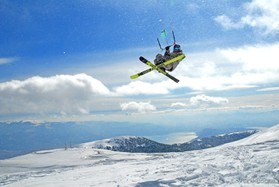 fabio ingrosso - snowkite en Grece - kaimaktsalan