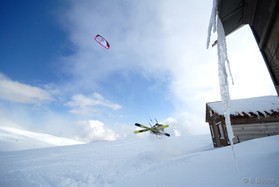 fabio ingrosso - snowkite en Grece - kaimaktsalan